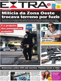 Capa do jornal Extra 07/08/2020