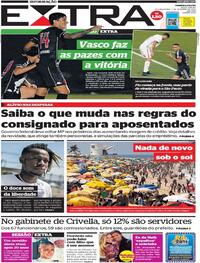 Capa do jornal Extra 07/09/2020