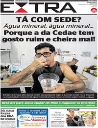 Capa do jornal Extra 08/01/2020
