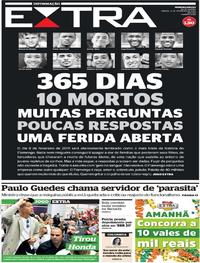 Capa do jornal Extra 08/02/2020