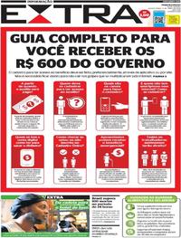 Capa do jornal Extra 08/04/2020