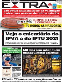 Capa do jornal Extra 08/12/2020