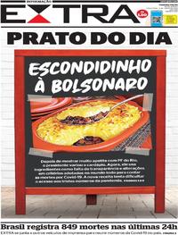 Capa do jornal Extra 09/06/2020