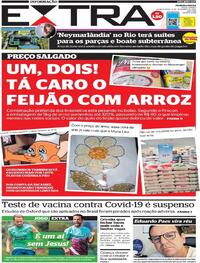Capa do jornal Extra 09/09/2020