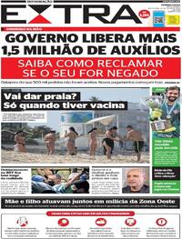Capa do jornal Extra 10/07/2020