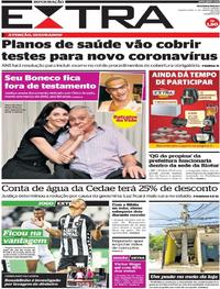 Capa do jornal Extra 11/03/2020