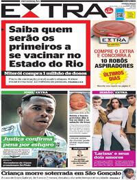 Capa do jornal Extra 11/12/2020