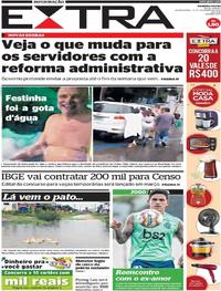 Capa do jornal Extra 12/02/2020