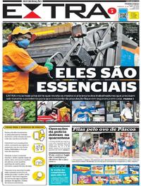 Capa do jornal Extra 12/04/2020