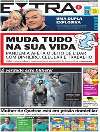 Capa do jornal Extra 12/07/2020