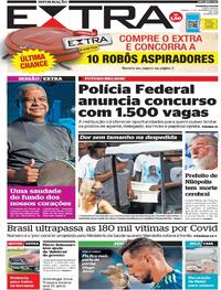 Capa do jornal Extra 12/12/2020