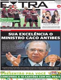 Capa do jornal Extra 13/02/2020