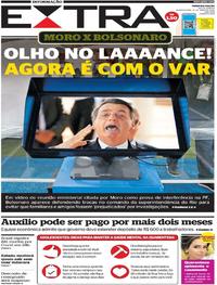 Capa do jornal Extra 13/05/2020