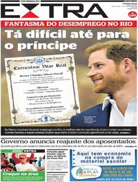 Capa do jornal Extra 14/01/2020