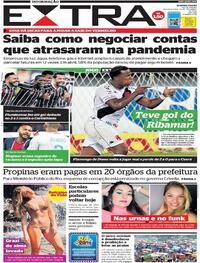 Capa do jornal Extra 14/09/2020