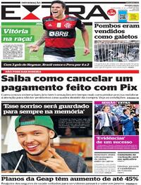 Capa do jornal Extra 14/10/2020
