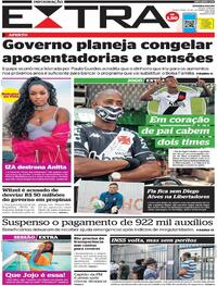 Capa do jornal Extra 15/09/2020
