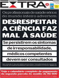 Capa do jornal Extra 16/05/2020