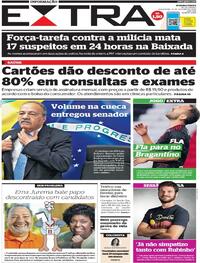 Capa do jornal Extra 16/10/2020