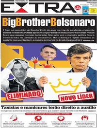 Capa do jornal Extra 17/04/2020