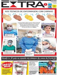 Capa do jornal Extra 17/05/2020