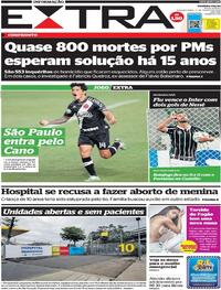 Capa do jornal Extra 17/08/2020