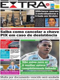 Capa do jornal Extra 17/10/2020