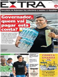 Capa do jornal Extra 18/01/2020