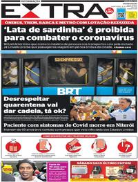 Capa do jornal Extra 18/03/2020