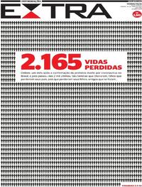 Capa do jornal Extra 18/04/2020