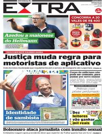 Capa do jornal Extra 19/02/2020