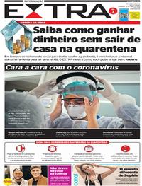 Capa do jornal Extra 19/04/2020