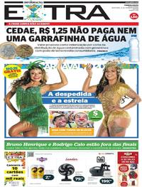 Capa do jornal Extra 21/02/2020