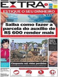 Capa do jornal Extra 21/06/2020