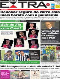 Capa do jornal Extra 21/09/2020