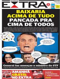 Capa do jornal Extra 23/05/2020