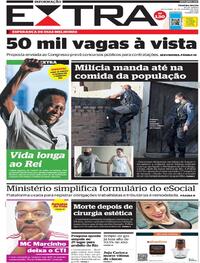 Capa do jornal Extra 23/10/2020