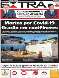 Capa do jornal Extra 24/04/2020