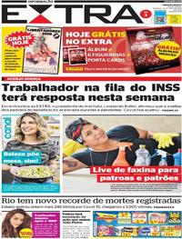 Capa do jornal Extra 24/05/2020