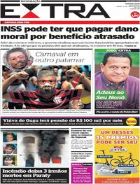 Capa do jornal Extra 25/01/2020