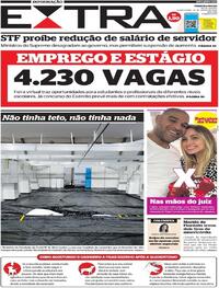 Capa do jornal Extra 25/06/2020