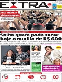Capa do jornal Extra 25/07/2020