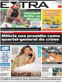 Capa do jornal Extra 26/01/2020