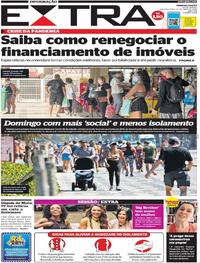 Capa do jornal Extra 27/04/2020