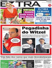 Capa do jornal Extra 28/01/2020