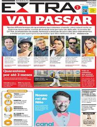 Capa do jornal Extra 29/03/2020