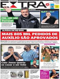 Capa do jornal Extra 29/07/2020
