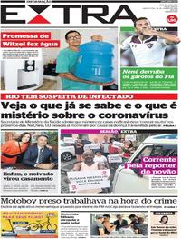 Capa do jornal Extra 30/01/2020
