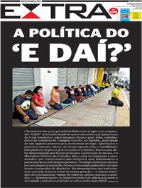 Capa do jornal Extra 30/04/2020