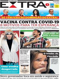 Capa do jornal Extra 30/08/2020